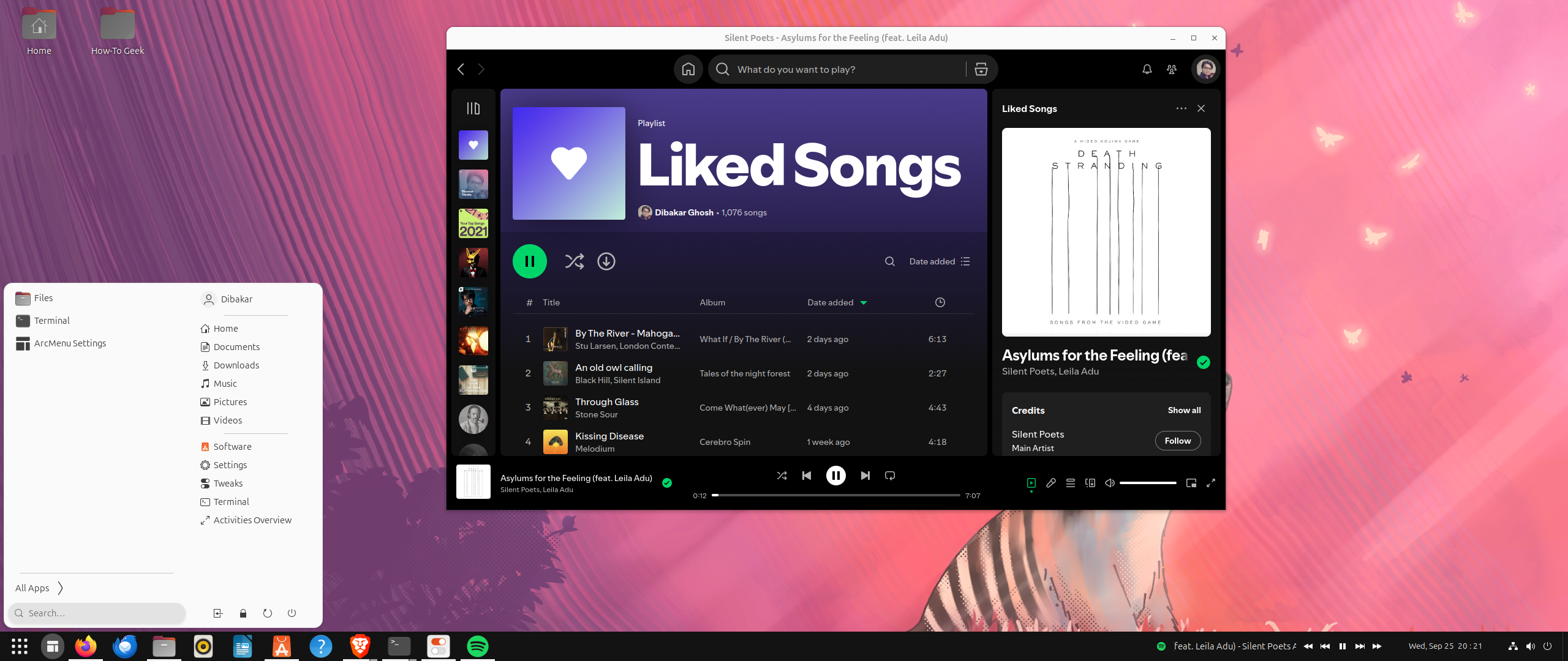 Ubuntu после установки расширений.