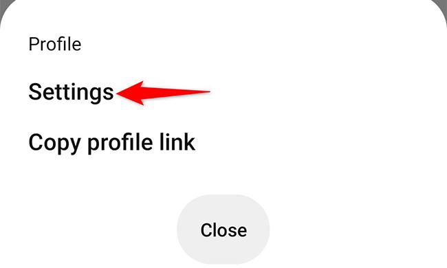 Выберите «Настройки» в меню с тремя точками.