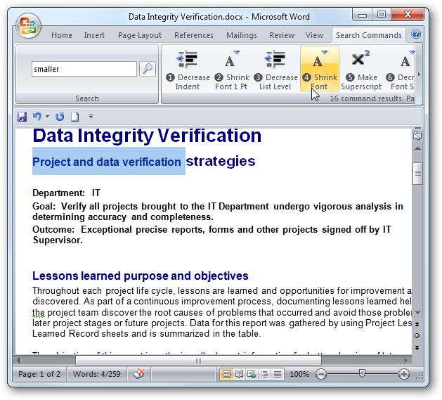 Поиск «bullet»: добавление маркированного списка с нумерацией команд