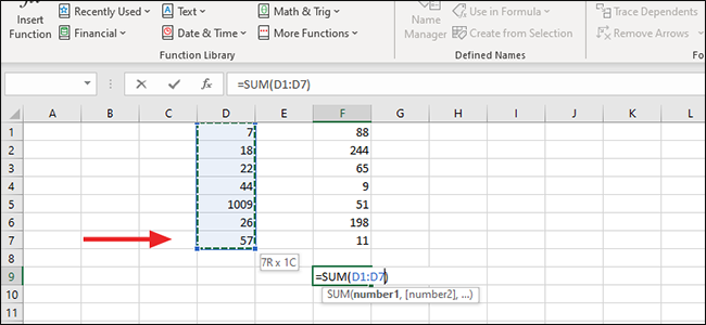 Выделение с Shift для смежных ячеек