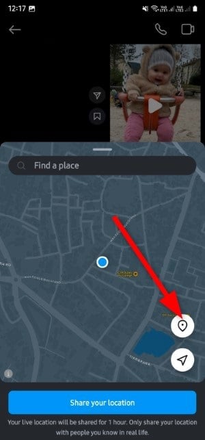 Иконка булавки для выбора текущего местоположения