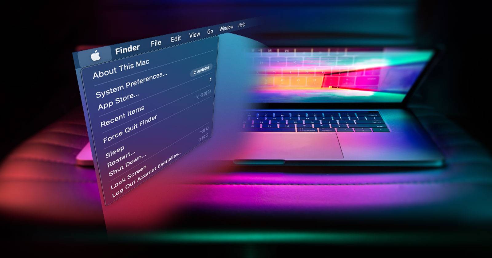 Как удалить значки строки меню macOS