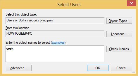 Окно добавления пользователей в список удалённого доступа