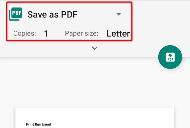 Выберите принтер и подтвердите печать из мобильного приложения Outlook.