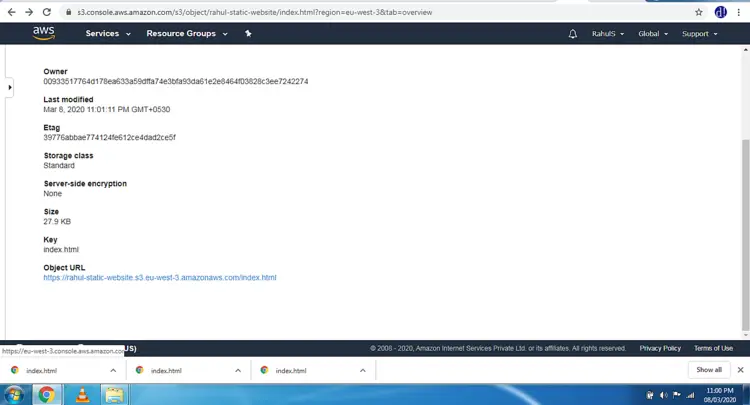 Поле с URL объекта для просмотра страницы