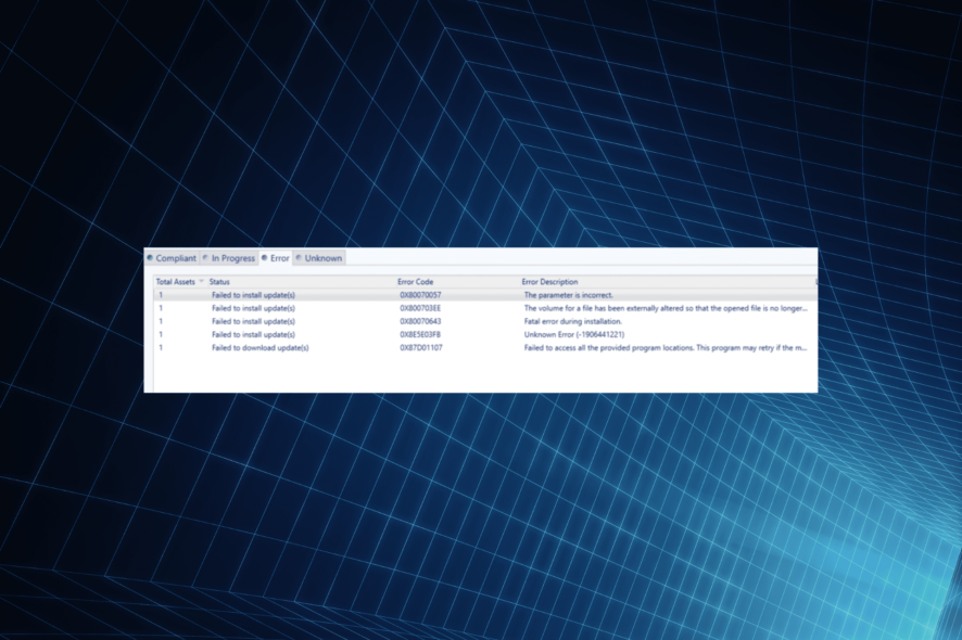Исправление ошибки SCCM 0x87d01107