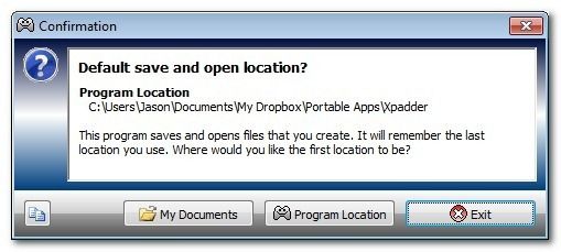 Xpadder — выбор места хранения профилей