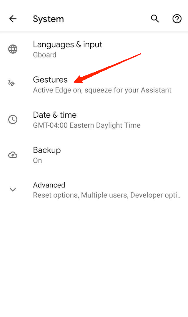 tap on Gestures