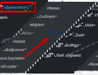 Раздел Внешний вид → Меню в WordPress