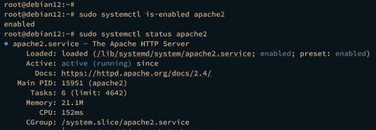 Проверка Apache2