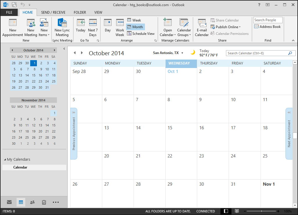 Календари Outlook 2013 — создание и обмен