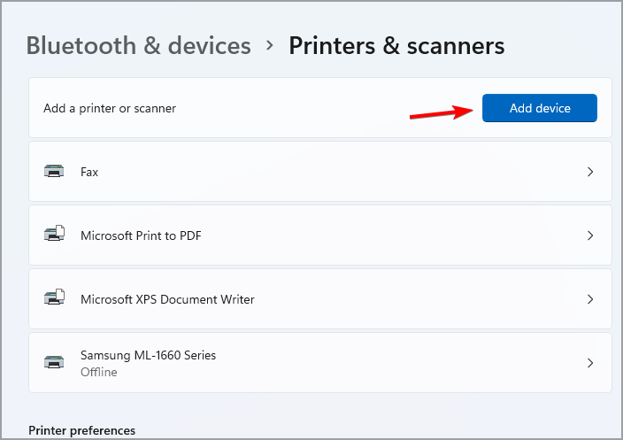 Скриншот: кнопка «Добавить устройство»