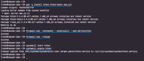 Установка и запуск веб-сервера Apache