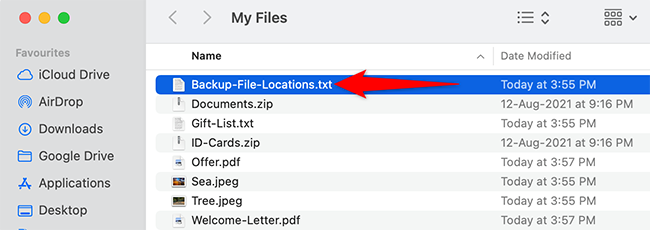 Select a file in a Finder window.