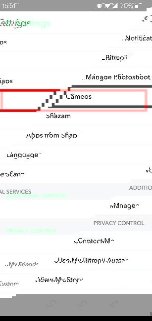Cameos Selfie Snapchat Cameos Section.