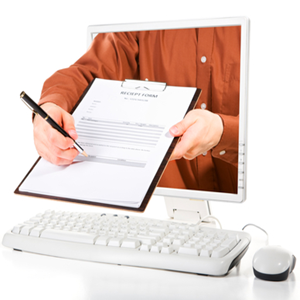 Форма на экране компьютера с элементами ввода