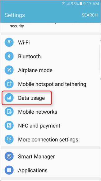 Скриншот: экран Использование данных на Lollipop/Marshmallow