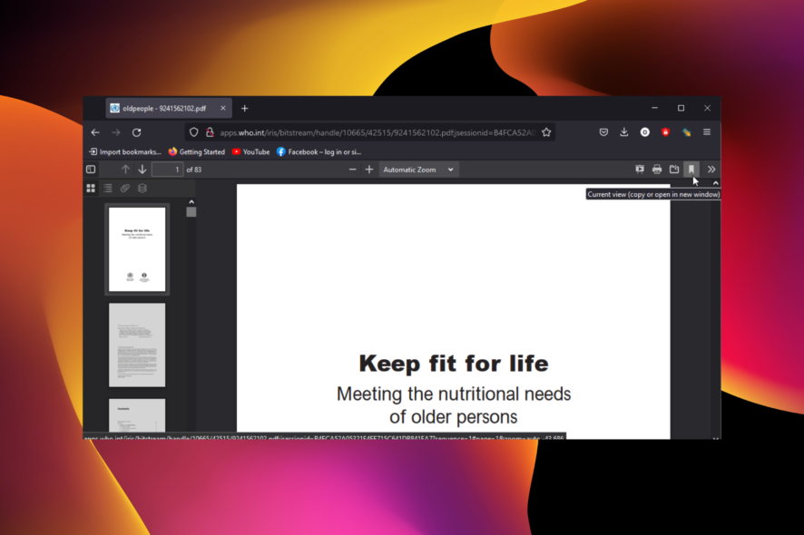 Открыть PDF в Firefox и использовать Edge PDF Reader