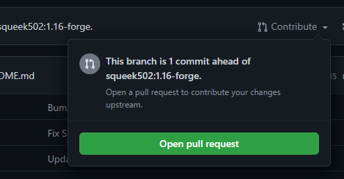 Кнопка Contribute для создания pull request на GitHub