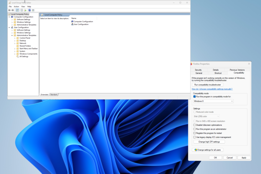 Вернуть вкладку Совместимость в Windows 11