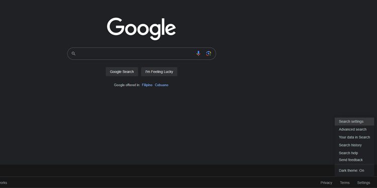 Настройки поиска Google