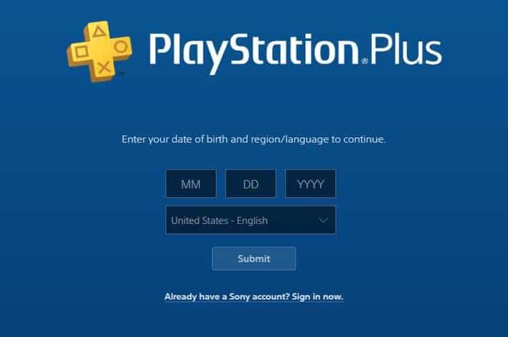 Изображение интерфейса входа в PlayStation Network на ПК