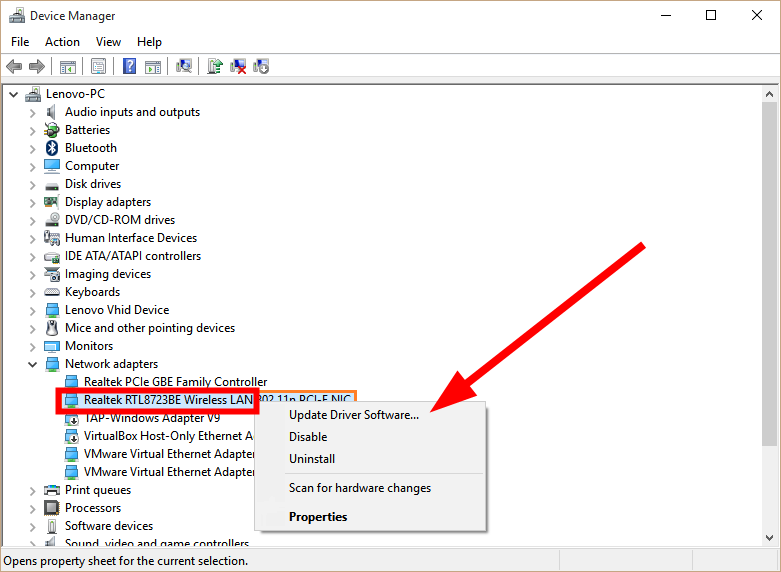 Обновить драйвер программно