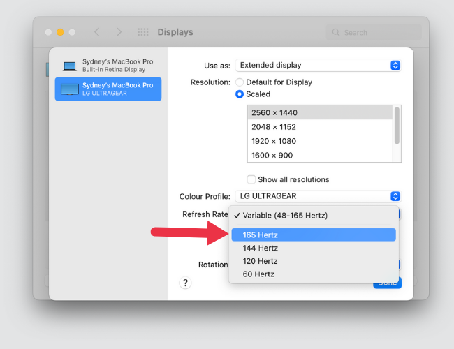 Смена переменной частоты на статическую в macOS