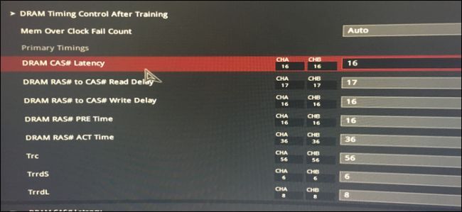 ASUS BIOS DRAM timing control