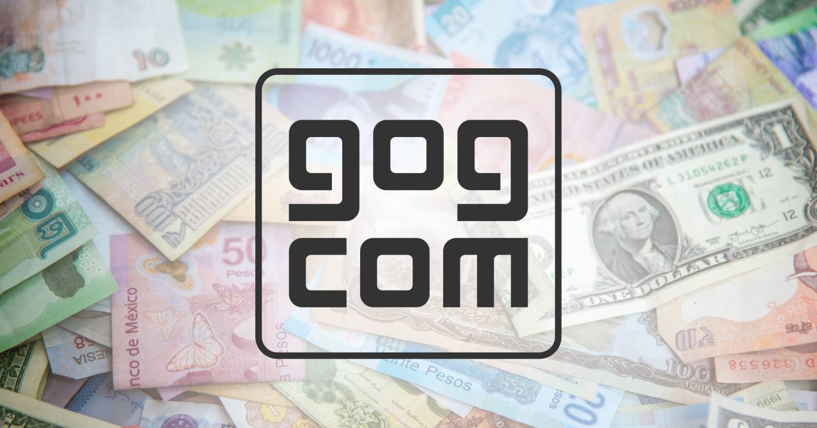 лого GOG на купюрах