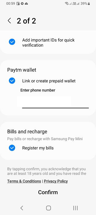 Онлайн платежи и пополнение баланса в Samsung Wallet.