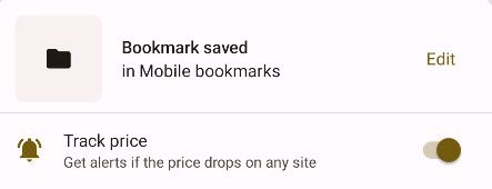 Параметры отслеживания цены.