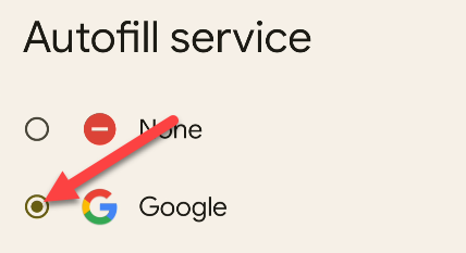 Опция Google для автозаполнения.