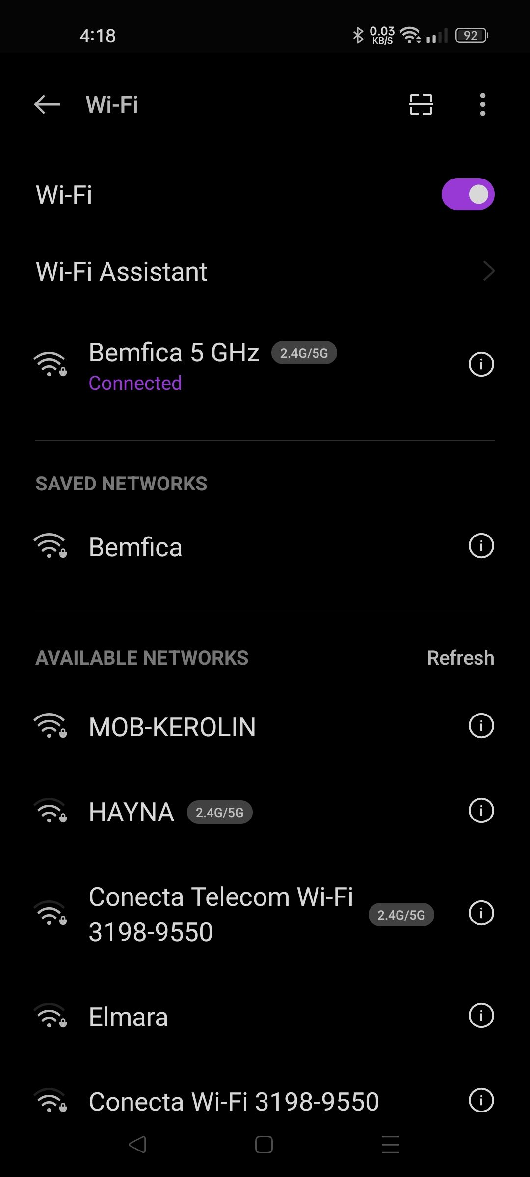 Android 12 Realme Wi‑Fi Settings