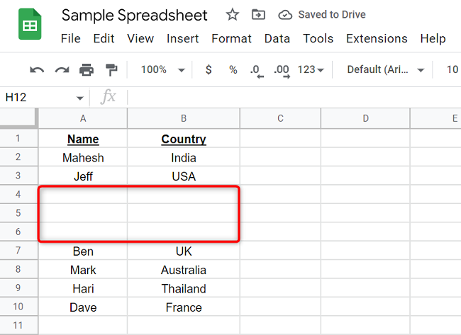Новые строки добавлены в таблицу.