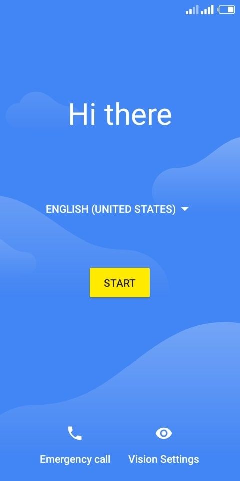 Start screen