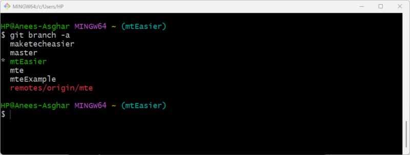 Список веток