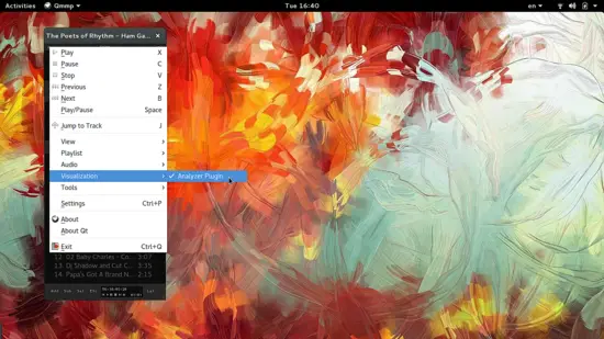 Плагин анализатора спектра в Qmmp