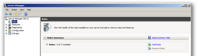 Server Manager — добавление ролей