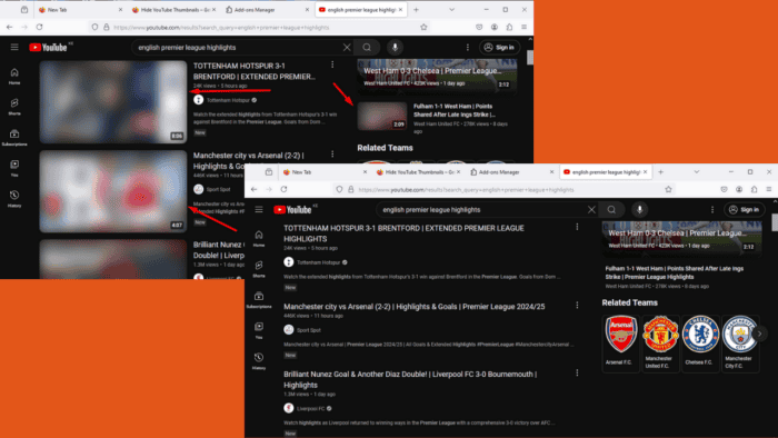 Главное изображение: скрытые миниатюры YouTube в Firefox