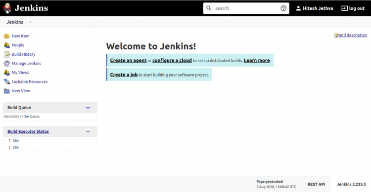 Панель управления Jenkins (Dashboard)