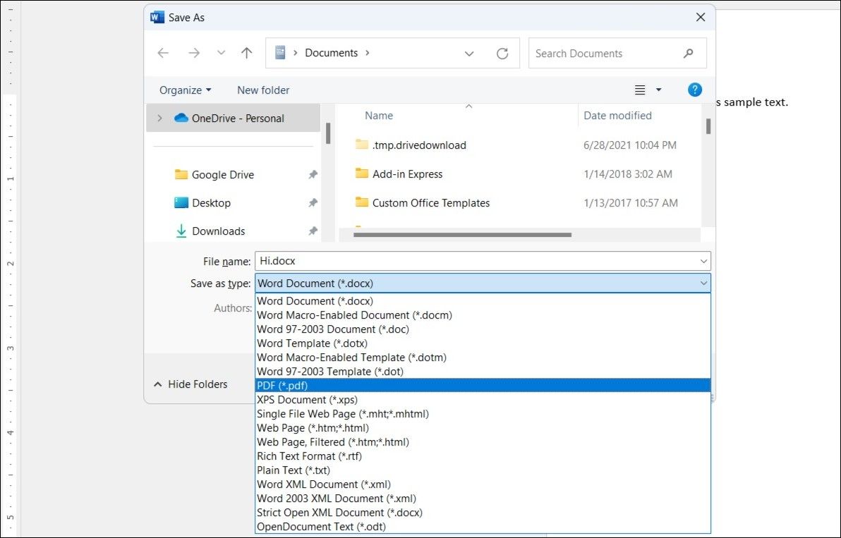 Сохранить как в приложении для изменения формата файла