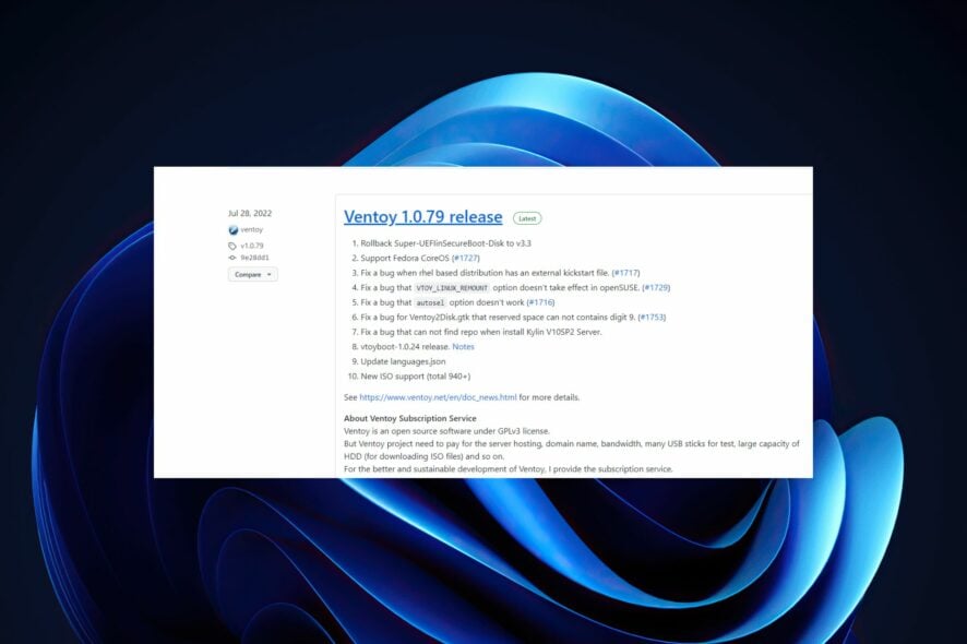 Ventoy: мультизагрузочный USB из ISO