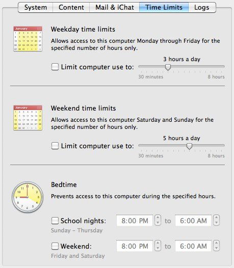 Ограничения по времени: расписание и лимиты