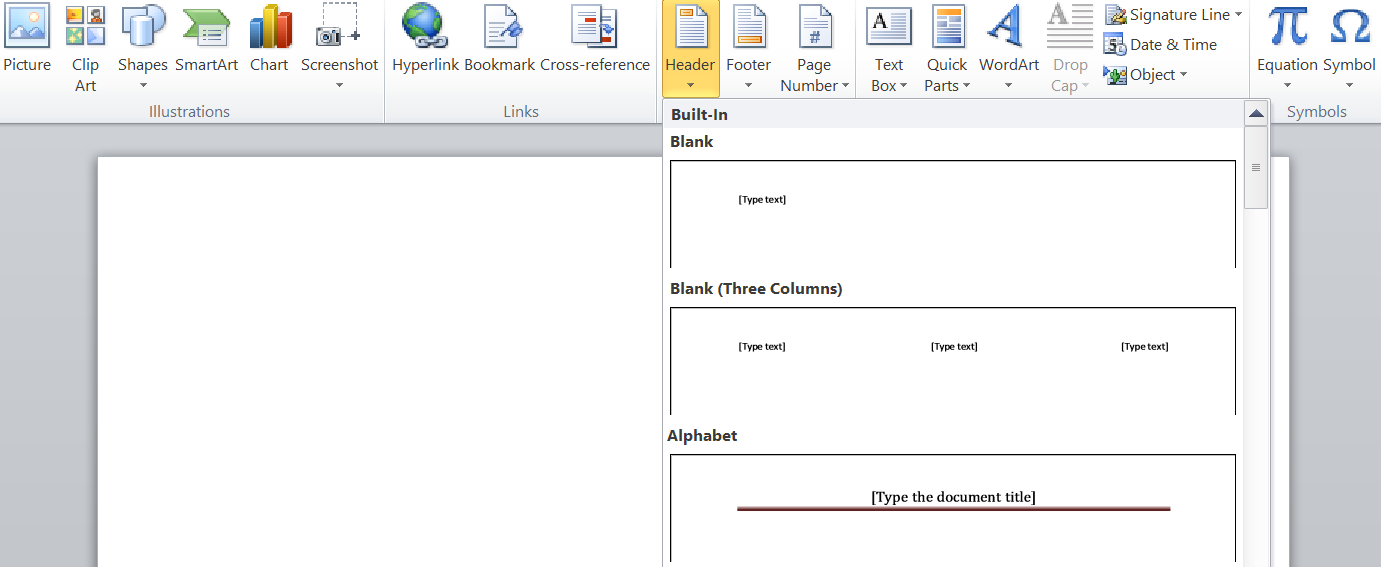 Встроенные заголовки
