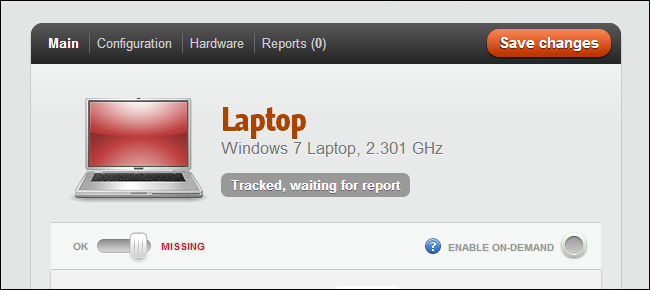 Ожидание отчёта от помеченного как пропавшего ноутбука