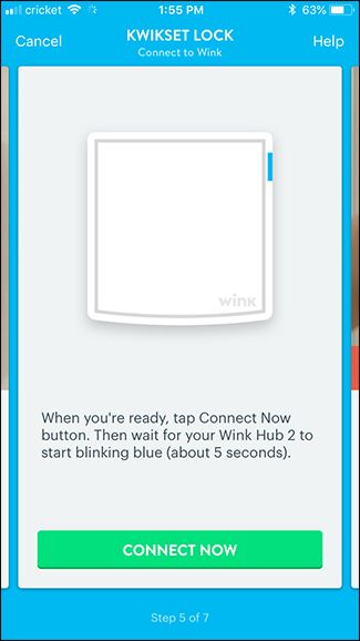 Экран приложения хаба в режиме добавления устройства