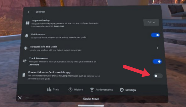 Подключение приложения Move к мобильному приложению Quest