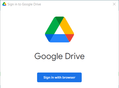 Приглашение войти через браузер