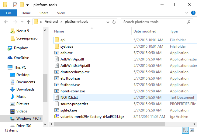 Извлечение образа системы в папку ADB